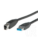 ROLINE USB 3.0 A-B összekötő kábel (USB-A dugó / USB-B dugó, 1,8 m, fekete)