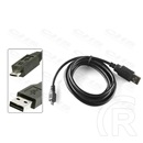 ROLINE összekötő USB kábel (USB A dugó / micro B dugó, 1,8 m)
