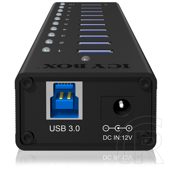 RaidSonic ICY BOX USB 3.0 HUB (10 portos, aktív)