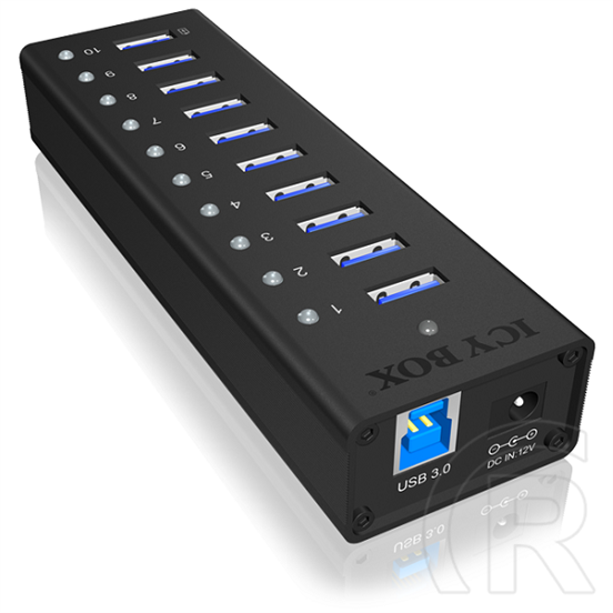 RaidSonic ICY BOX USB 3.0 HUB (10 portos, aktív)