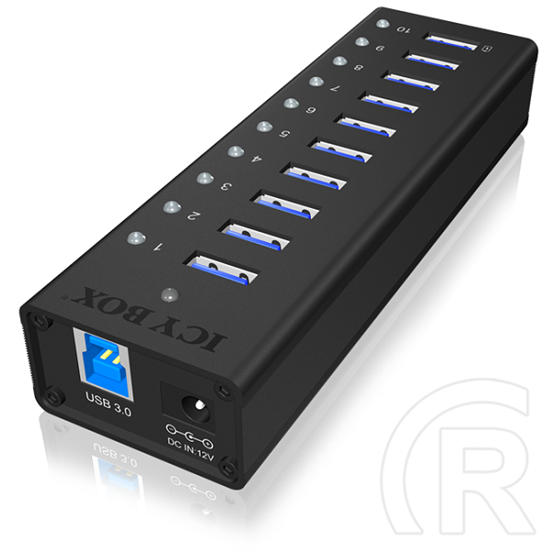 RaidSonic ICY BOX USB 3.0 HUB (10 portos, aktív)