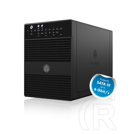 RaidSonic ICY BOX külső RAID ház (4x3,5", SATA, USB 3.0/eSATA, fekete)