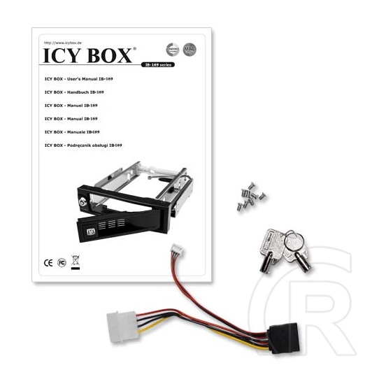 RaidSonic ICY BOX mobil rack (3,5", SATA, tálca nélküli, fekete)