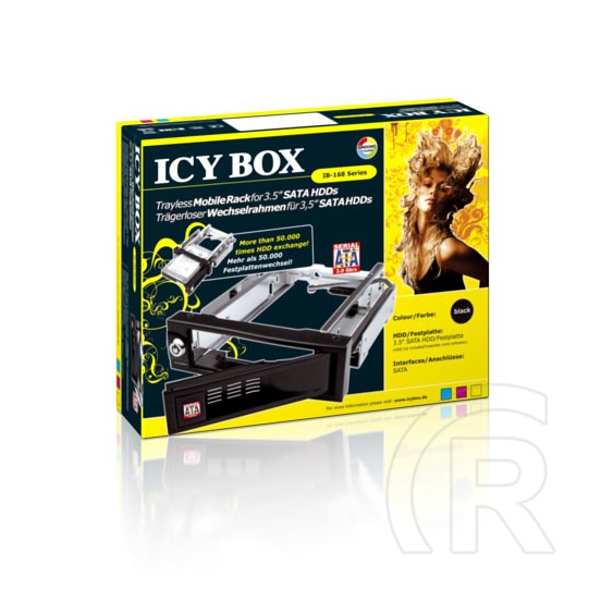 RaidSonic ICY BOX mobil rack (3,5", SATA, tálca nélküli, fekete)