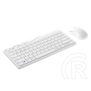Rapoo 8000M vezeték nélküli billentyűzet és egér (HU, USB/Bluetooth, fehér)