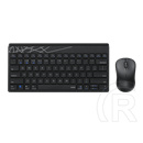 Rapoo 8000M vezeték nélküli billentyűzet és egér (HU, USB/Bluetooth, fekete)