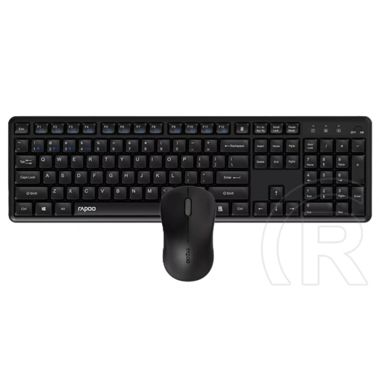 Rapoo 8150M Silent Multi-mode vezeték nélküli billentyűzet és egér (HU, fekete)