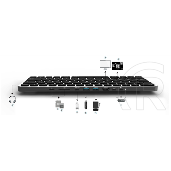 Rapoo UCK-6001 Keyboard Grey HU