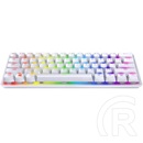 Razer Huntsman Mini Mercury Edition Purple Switch mechanikus billentyűzet (US, USB, fehér)