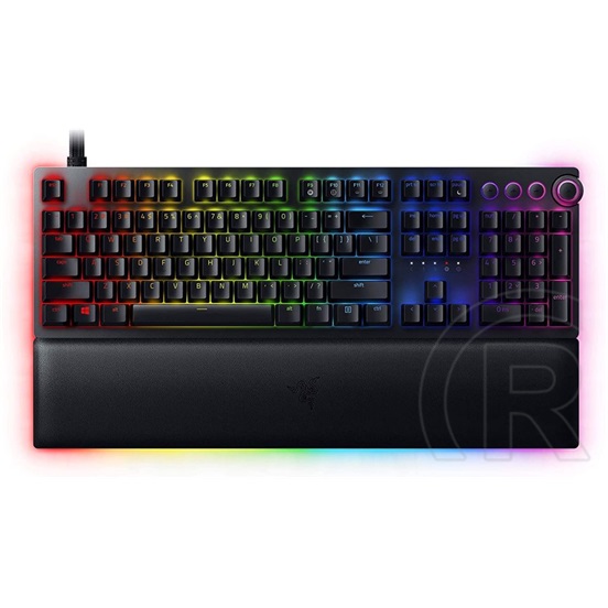 Razer Huntsman V2 Purple Switch mechanikus billentyűzet (US, USB, fekete)