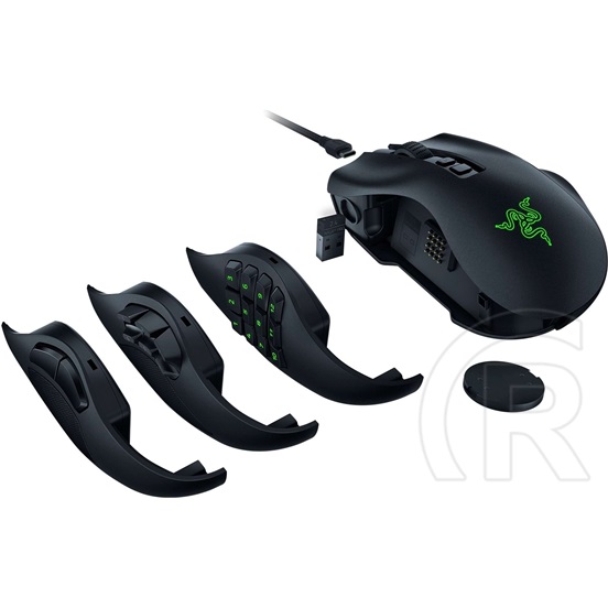 Razer Naga V2 Pro optikai USB / Bluetooth / cordless gaming egér (USB, fekete)