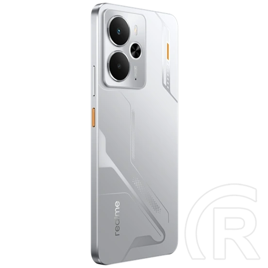 Realme 14 5G mobiltelefon (256 GB, 8 GB RAM, 6,67" AMOLED, 120Hz, 6000 mAh, 45W gyorstöltés, Dual SIM, IP68, ezüst)