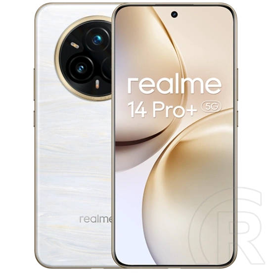 Realme 14 Pro+ 5G mobiltelefon (6,83" OLED, 1,5K, 120Hz, 512 GB, 12 GB RAM, dualsim, 6000 mAh, 80W, fehér)