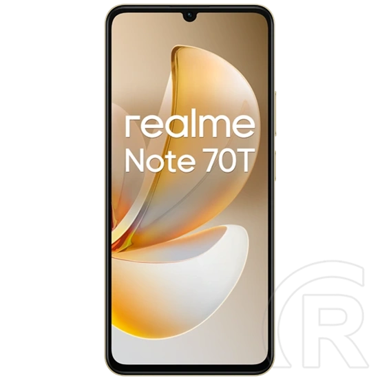 Realme Note 70T mobiltelefon (128 GB, 4 GB RAM, 6,74", 6000 mAh, dualsim, arany)