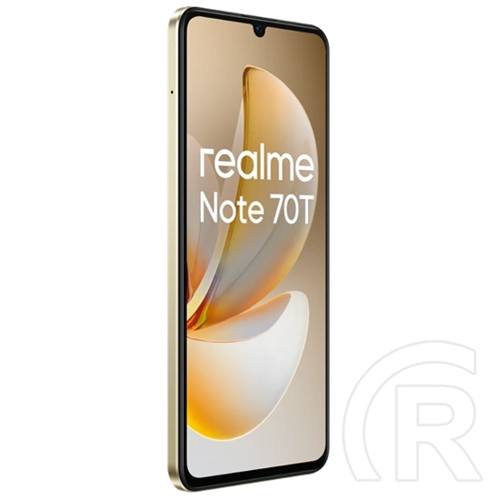 Realme Note 70T mobiltelefon (128 GB, 4 GB RAM, 6,74", 6000 mAh, dualsim, arany)