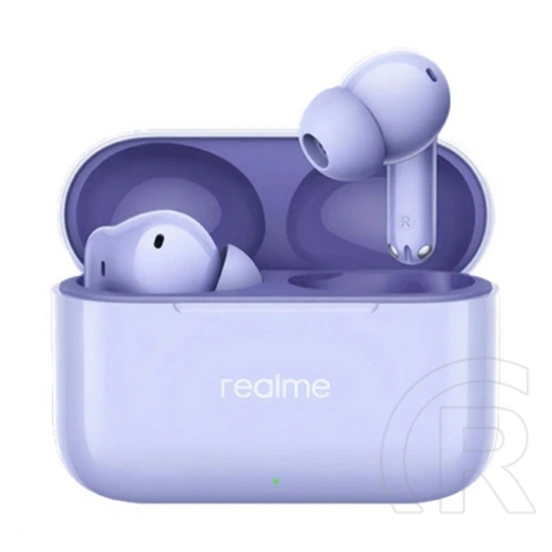 Realme buds t200 bluetooth fülhallgató sztereo (v5.4, tws, mikrofon, aktív zajszűrő, ip55 + töltőtok) lila