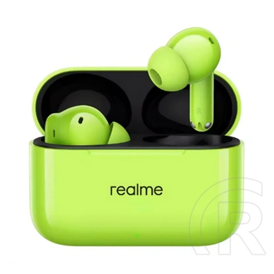 Realme buds t200 bluetooth fülhallgató sztereo (v5.4, tws, mikrofon, aktív zajszűrő, ip55 + töltőtok) neonzöld