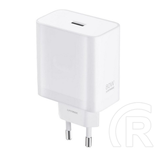 Realme supervooc hálózati töltő usb aljzat (80w, pd gyorstöltő) fehér