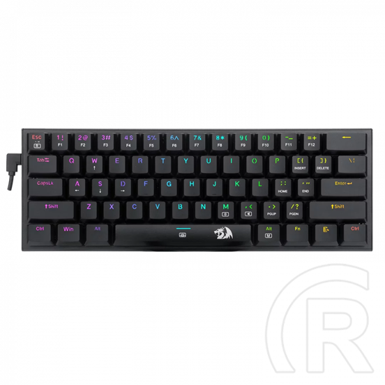 Redragon Anivia, wired mechanikus keyboard,RGB, blue switch (HU, fekete)