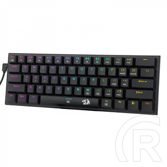 Redragon Anivia, wired mechanikus keyboard,RGB, brown switch (HU, fekete)