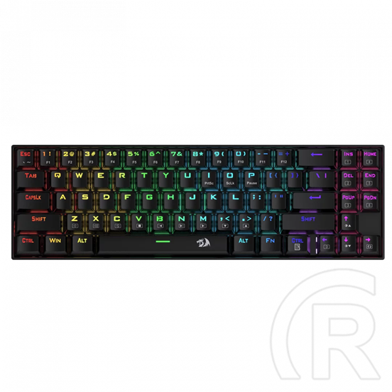 Redragon Deimos, Wired & vezeték nélküli mechanikus keyboard, RGB, blue switch (HU, fekete)