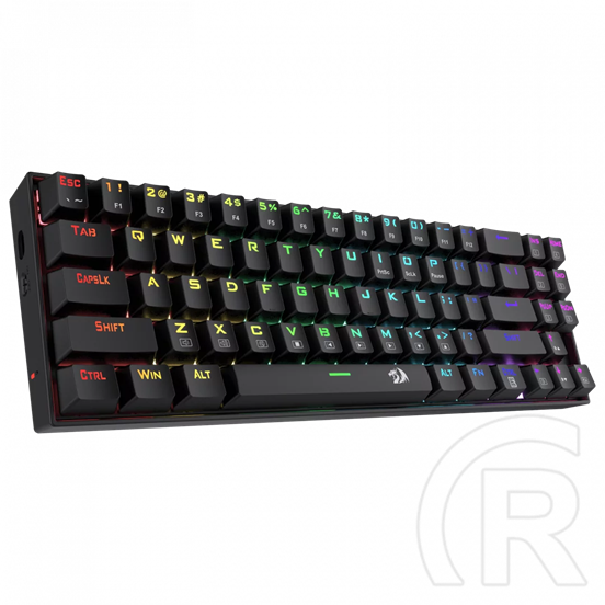 Redragon Deimos, Wired & vezeték nélküli mechanikus keyboard, RGB, blue switch (HU, fekete)