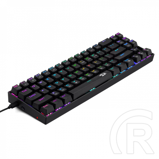 Redragon Deimos, Wired & vezeték nélküli mechanikus keyboard, RGB, blue switch (HU, fekete)