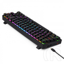 Redragon Deimos, Wired & vezeték nélküli mechanikus keyboard, RGB, blue switch (HU, fekete)