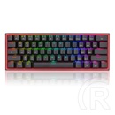 Redragon Fizz Pro Red Switch vezeték nélküli mechanikus billentyűzet (HU, USB/Bluetooth, fekete)