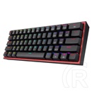 Redragon Fizz Pro Red Switch vezeték nélküli mechanikus billentyűzet (HU, USB/Bluetooth, fekete)