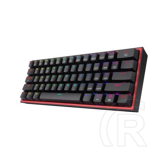 Redragon Fizz Pro Red Switch vezeték nélküli mechanikus billentyűzet (HU, USB/Bluetooth, fekete)