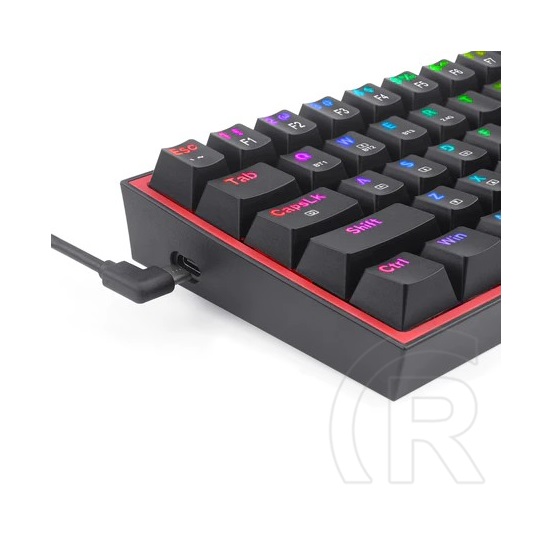 Redragon Fizz Pro Red Switch vezeték nélküli mechanikus billentyűzet (HU, USB/Bluetooth, fekete)