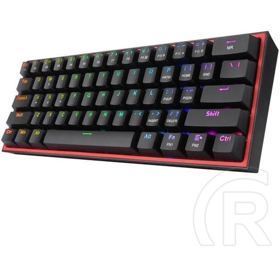 Redragon Fizz Pro (fekete), wired&2.4G&BT mechanikus Keyboard, RGB, brown switch (HU, fekete)