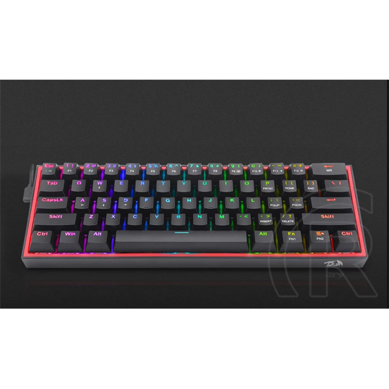 Redragon Fizz Pro (fekete), wired&2.4G&BT mechanikus Keyboard, RGB, brown switch (HU, fekete)