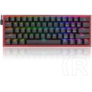 Redragon Fizz Pro (fekete), wired&2.4G&BT mechanikus Keyboard, RGB, brown switch (HU, fekete)