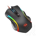 Redragon Griffin RGB optikai egér (USB, fekete)