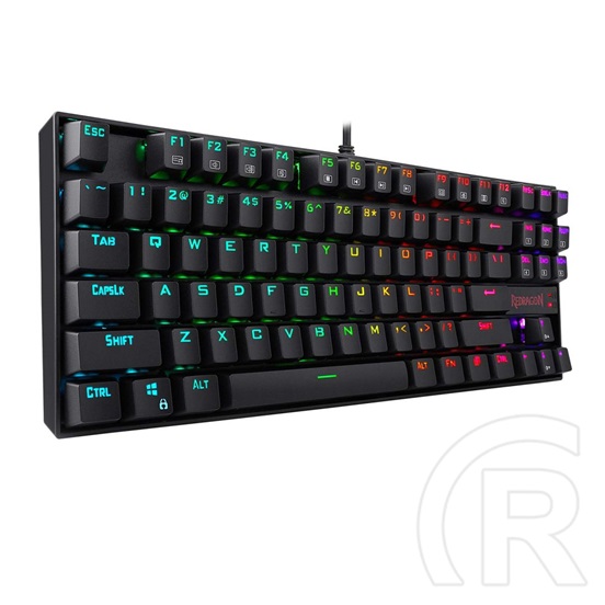 Redragon Kumara RGB mechanikus gamer billentyűzet (Blue Switches, USB, HU, fekete)