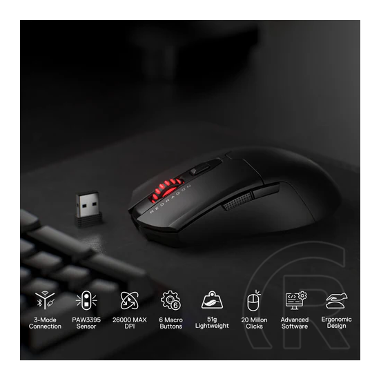 Redragon M995 Fyzu vezetékes gamer egér (fekete)