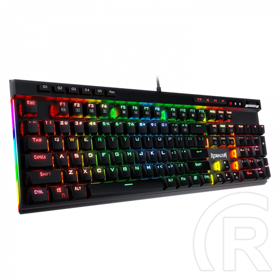 Redragon Vata RGB mechanikus gamer billentyűzet Red Switches (HU, fekete)