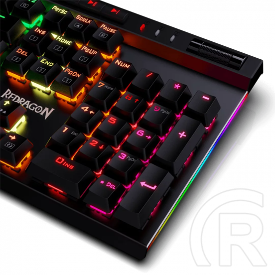 Redragon Vata RGB mechanikus gamer billentyűzet Red Switches (HU, fekete)