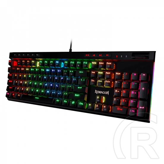 Redragon Vata RGB mechanikus gamer billentyűzet Red Switches (HU, fekete)