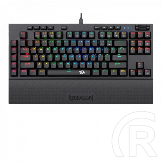 Redragon Vishnu RGB Blue Switch mechanikus billentyűzet (HU, USB, fekete)
