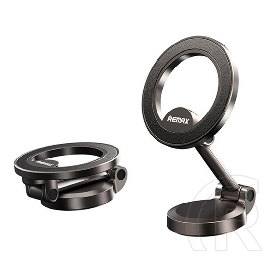 Remax autós tartó (műszerfalra, öntapadó, állítható, mágneses, összecsukható) fekete