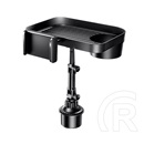 Remax autós tartó (pohártartóba, állítható, 4-6.5" méret + pohártartó) fekete