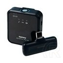 Remax bluetooth mikrofon (type-c, zajszűrő, 360°, lavalier csiptethető, led jelzés) fekete