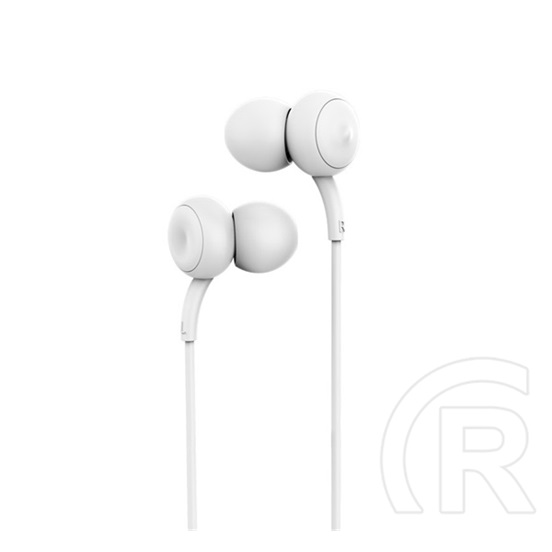 Remax rm-510 fülhallgató sztereo (3.5mm jack, mikrofon, felvevő gomb) fehér