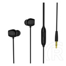 Remax rm-550 fülhallgató sztereo (3.5mm jack, mikrofon, felvevő gomb) fekete