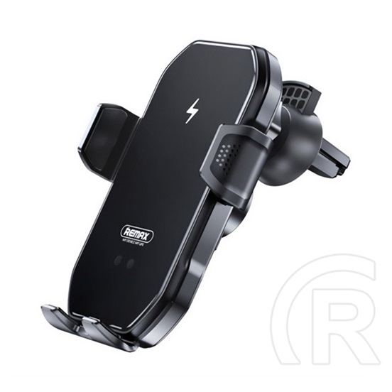 Remax tinsm autós tartó (15w, szellőzőre, automata, vezeték nélküli töltés, 360°-ban forgatható, 4.7-6.7" méret) fekete