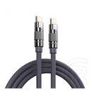 Remax wefon adatkábel (type-c - type-c, 100w, pd gyorstöltő, 100cm) világosszürke