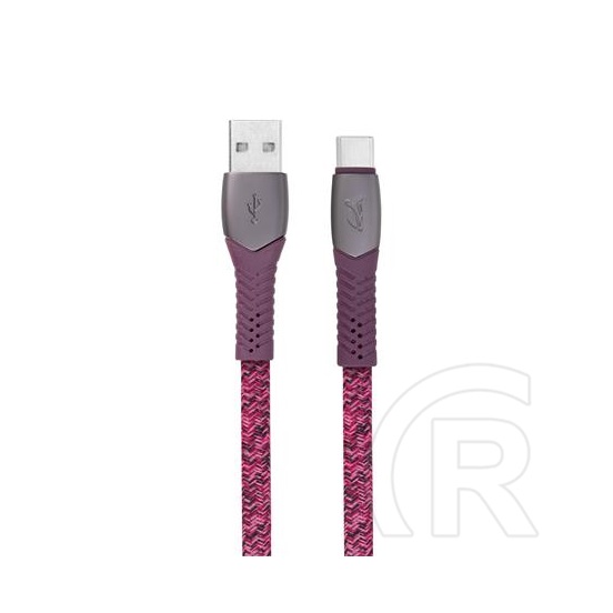 RivaCase PS6102 USB kábel (A dugó / C dugó, 1,2 m, piros-rózsaszín)